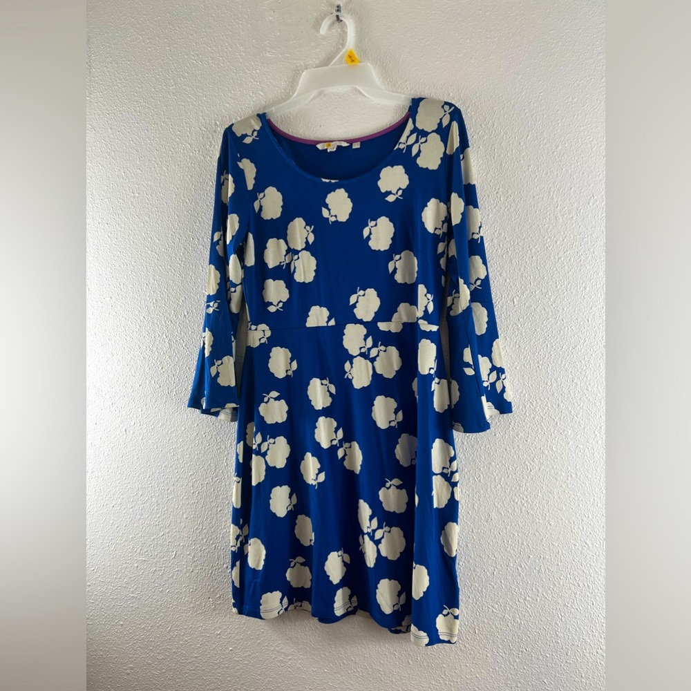 Boden perwinkle long sleeve mini dress 6